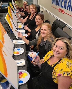 paint night at the office photo